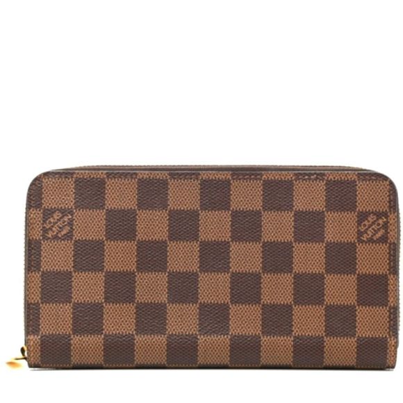 LOUIS VUITTON Damier Ebene Zippy Checkbook Wallet & Box - Picture 1 of 14